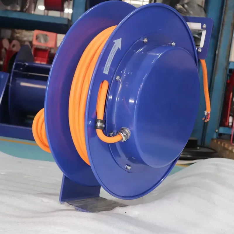 Hot Sale Premium Spring Retractable Steel Cable Reel with 20M Extension Wire for Crane Hoist Power Supply