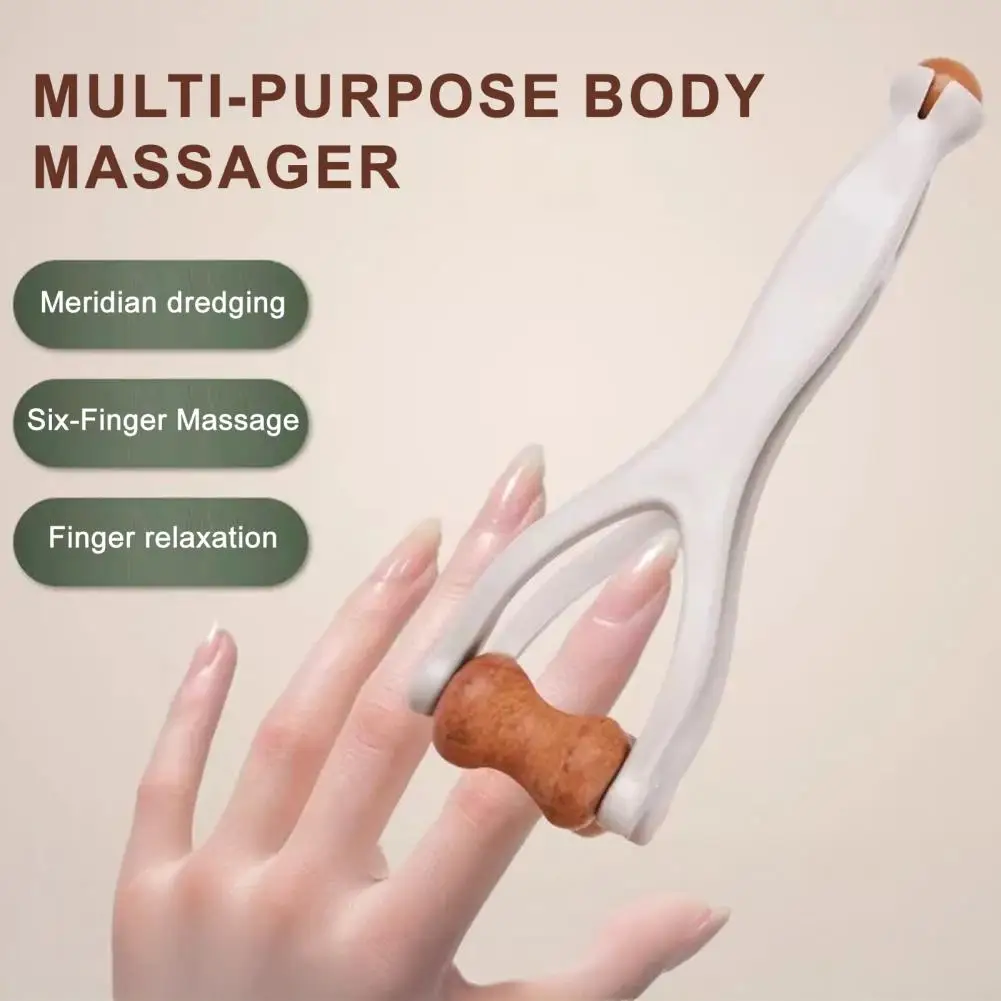 Hand Massage Tool for Finger Palm Portable Acupressure Massager Dual-Sided Stone Massage Roller Tool for Home Office Travel