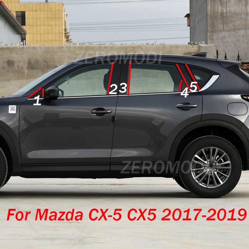 

For Mazda CX-5 CX5 KF 2021 2020 2019 2018 2017 Car Door Central Window Middle Column Trim Decoration Strip PC B C Pillar Cover