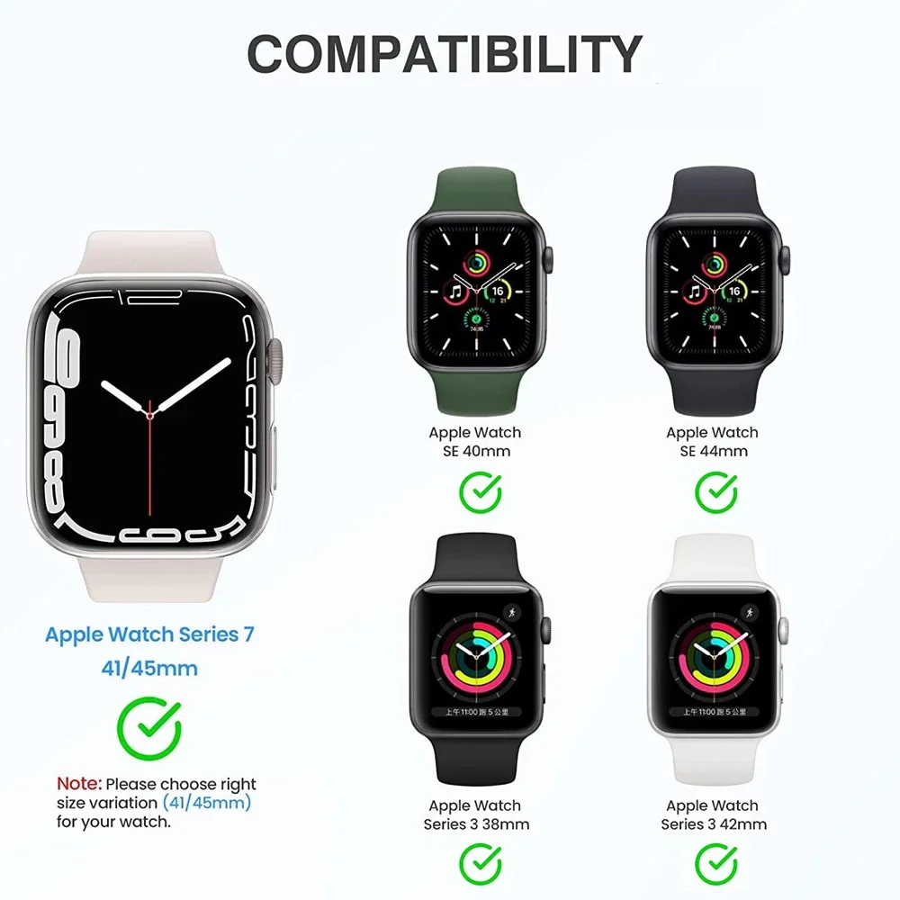 TPU Ekran Koruyucu Kılıf Apple Watch 45mm 41mm 44MM 40MM 42MM 38MM Tam Bumpe Kapak IWatch 9 8 7 SE 6 5 4 3 2 1