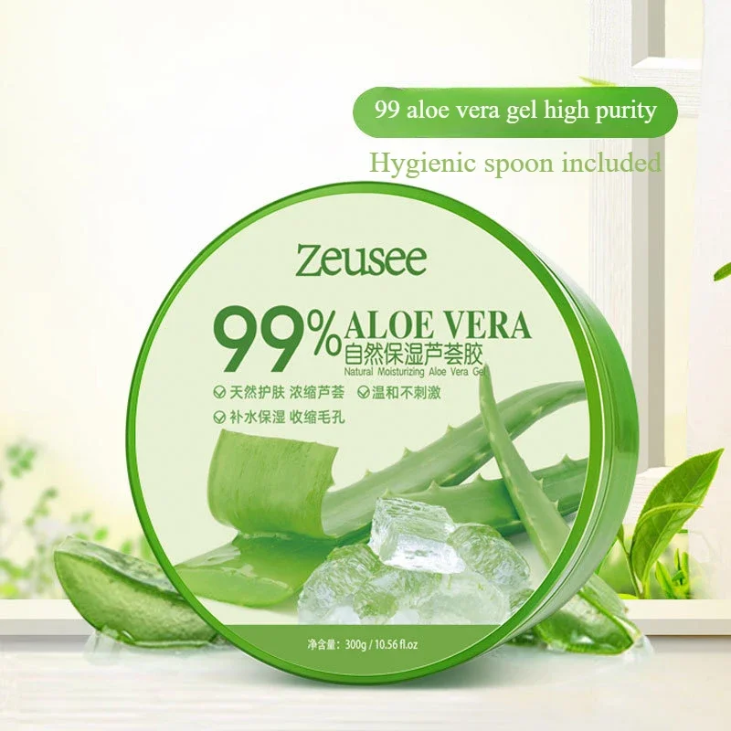 Gel de Aloe Vera Gel de Aloe Vera 98 productos para el acné crema hidratante mujer máscara masculina genuina 300g con cuchara
