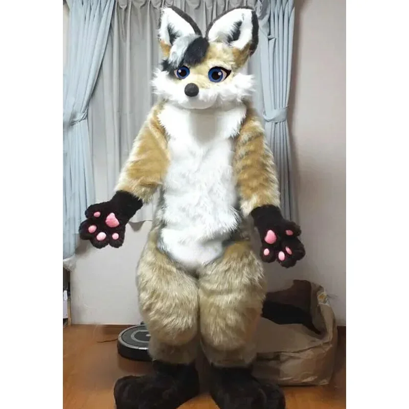 Husky Mascot Costume Cosplay Party Ad Dress Fursuit Long Fur