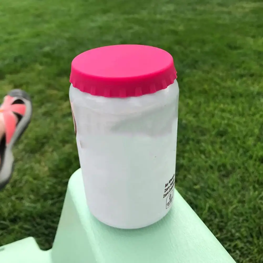 Safe Drinking Accessory Reusable Silicone Bottle Covers Leak-proof Stoppers Soda Beer Lid Protectors for Home Refrigerator Use