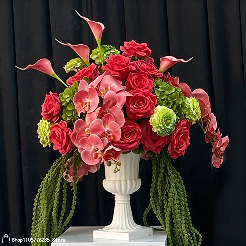 Künstliche Rosen-Orchideen-Tischdekoration Blumenball Hochzeitsfeier-Dekoration Blumenarrangement Tischdekoration für Zuhause und Veranstaltungen – Detail 8