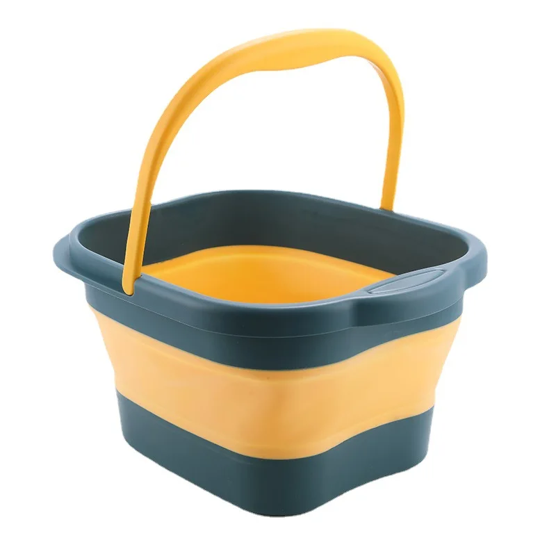 WIKHOSTAR Foldable Bucket Pedicure Tub for Feet Massage Foot Spa Basin Household Folding Basin Laundry Car Washing Bucket