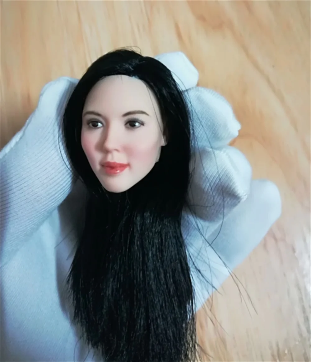 Ręcznie robiona figurka żołnierki w skali 1/6, azjatycka mała dziewczynka 2.0, fryzura Qi Bang, model z białą skórą DIY dla 12-calowych kobiet TBL PH Action Figure