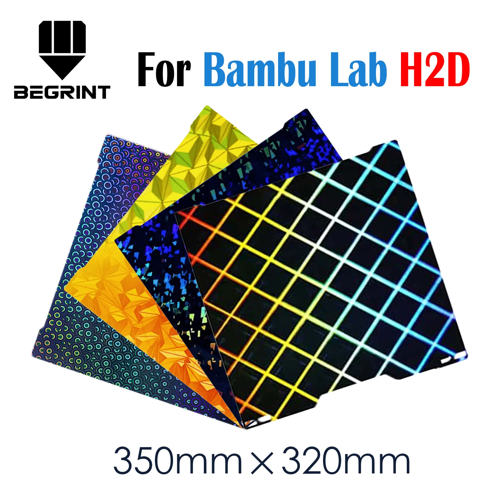 For Bambu Lab H2d Bed Double Sided Bambulab Smooth Build Plate 350x320 Hiqh Quality For Bambu Lab H2D Accessories Spare Parts