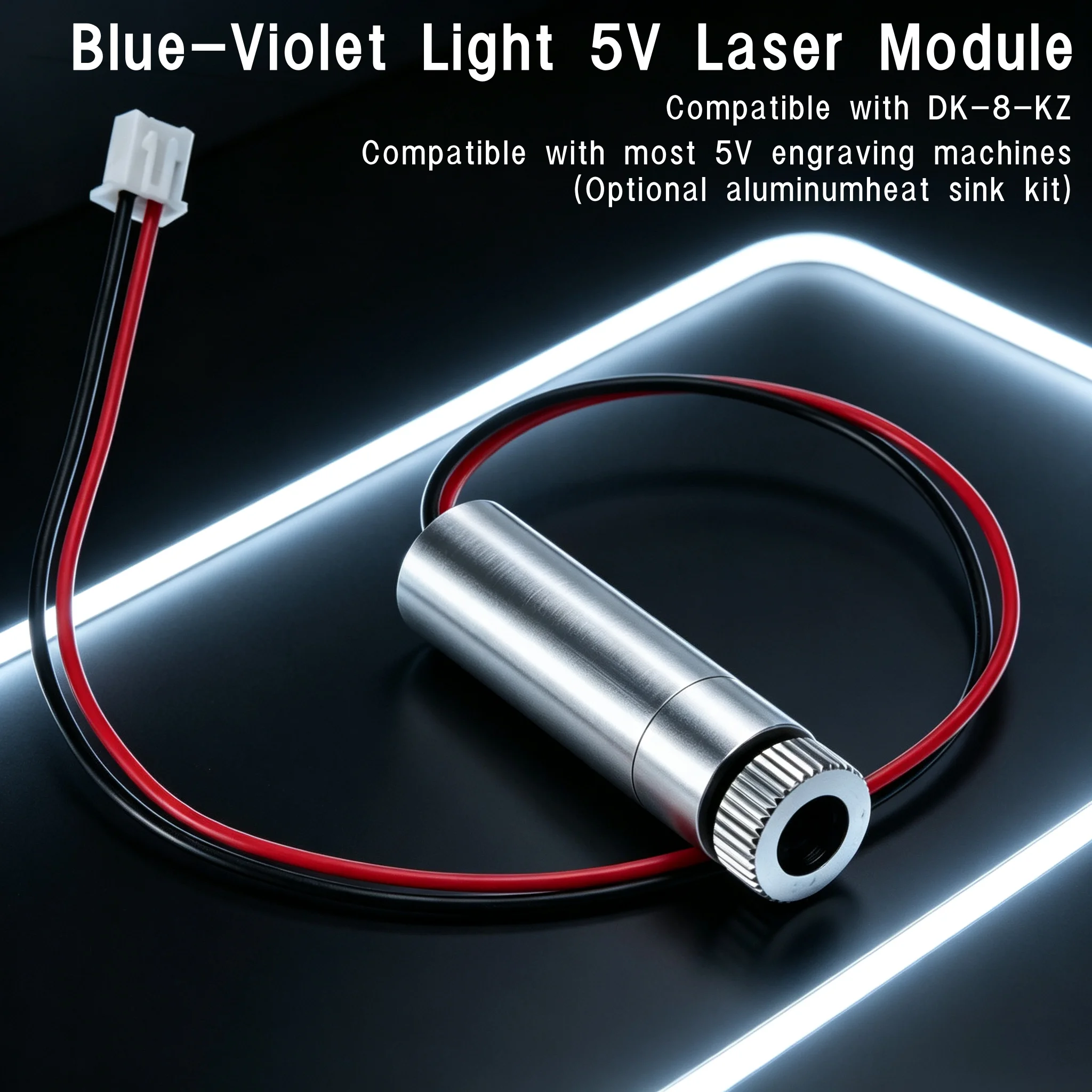 NEJE DK-8-KZ Upgrade/Replacement Laser Module – 405nm Blue-Violet, 3.7–5V, Adjustable Focus Engraving Head