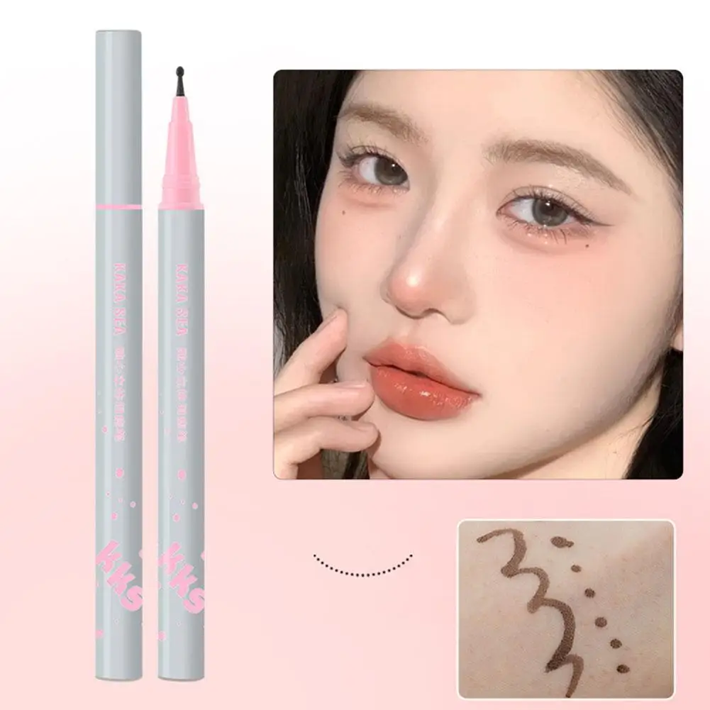 1Pc Traanvlek Pen Natuurlijke Waterdichte Zweetbestendige Niet-Vlekkerige Liggende Zijderups Eyeliner Potlood Cosmetica Voor Beginners P7m2