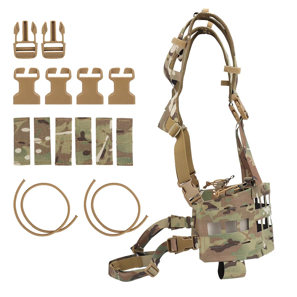 Taktyczna lekka kamizelka myśliwska MOLLE Chest Rig Multi-mission Convertible Load Plate Carrier Akcesoria Sprzęt Airsoft