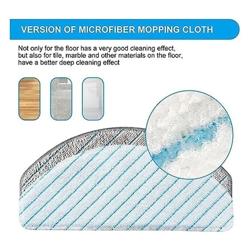 10PCS Wiping Mop Cloth Pads for ECOVACS DEEBOT OZMO T10/T10 Plus Robot Vacuum Cleaner Accessories Replacement Parts