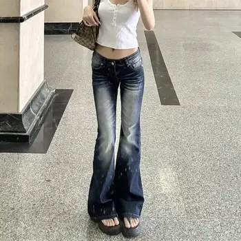 10 best sales Calça jeans de cintura baixa estilo anos 2000 - №2