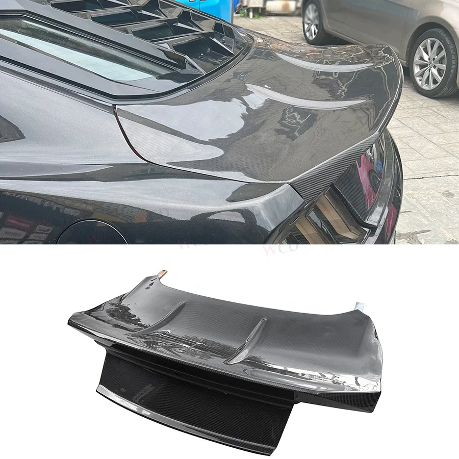 Carbon Fiber Rear Trunk For Ford Mustang 2015-2018 WCDG Style Carbon Rear Ducktail Boot Trunk Lid