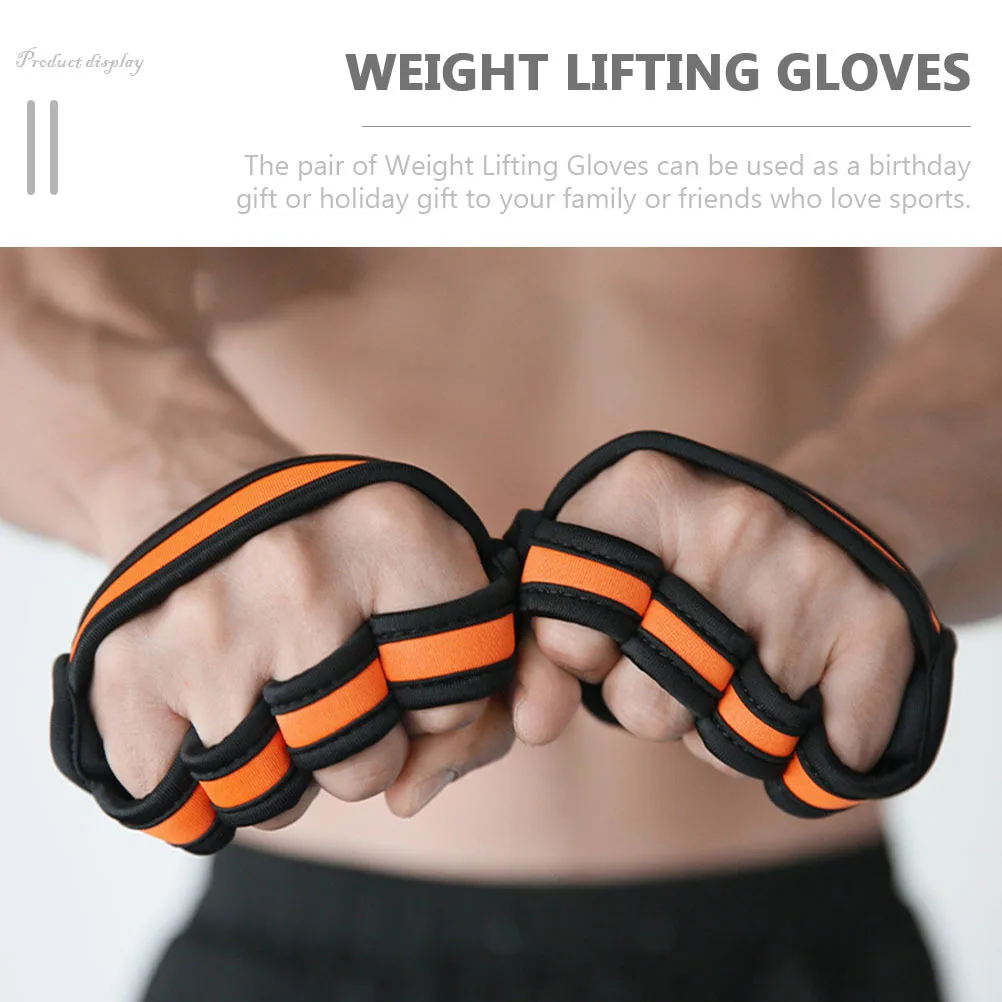 

1 Pair Portable Weight Lifting Gloves Breathable Gym Exercise Protection For Men Women Durable Fitness Grips Hand Wraps