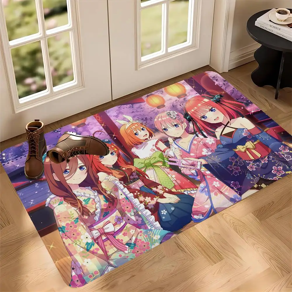 Anime Q-Quintessential Quintuplets Bathroom Mat Kids Room Bedroom Decoration Balcony Anti-Slip Doormat Living Room Welcome Rug