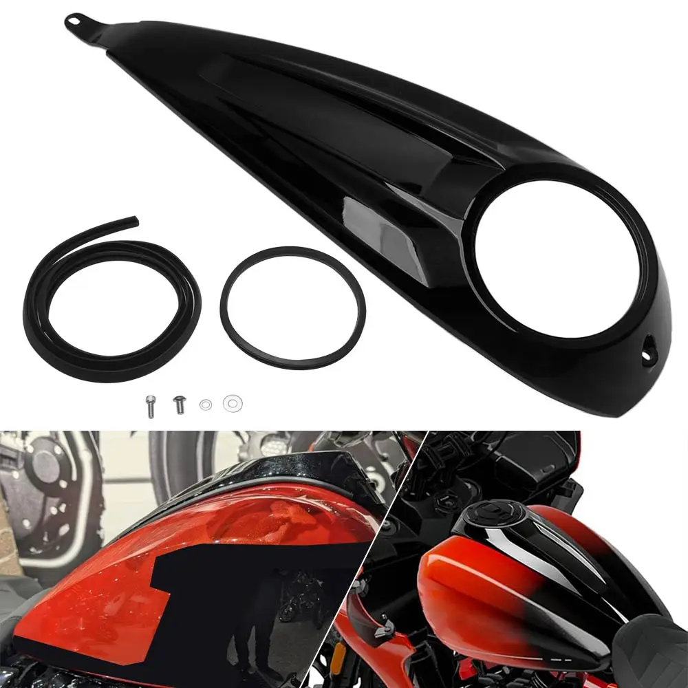 1 Stück schwarze Tankabdeckung / Armaturenbrett-Verkleidung für den Kraftstofftank, Motorrad, passend für Harley Street Glide CVO/SE FLHXSE 2023 2024 2025 2026