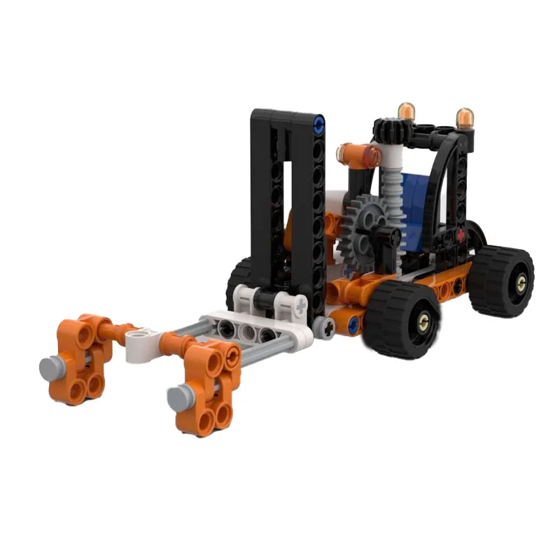 126 pçs série de veículos de engenharia empilhadeira tecnologia moc criativo bloco de construção modelo crianças diy montagem presente aniversário