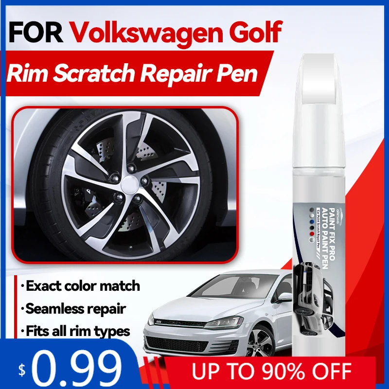Wheel Hub Touch Up Paint Pen For Exclusive Use Paint Pen Touch Up For Volkswagen Golf 2/3/4/5/6/7/8 1974-2025 Car Paint Pen Scra