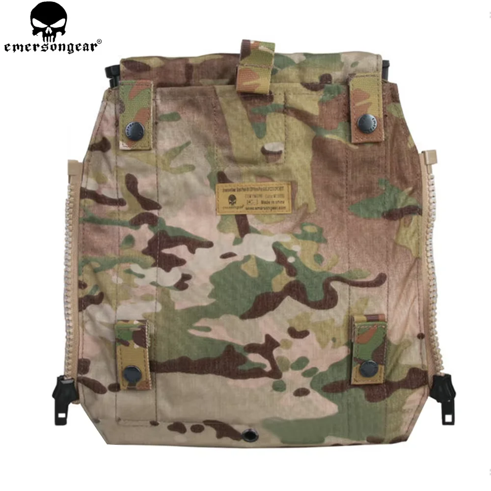 EMERSONGEAR Back Pack Zip on Panel For AVS JPC 2.0 CPC Vest Hunting Airsoft Paintball Combat Backpack Multi-camo Black  EM9286