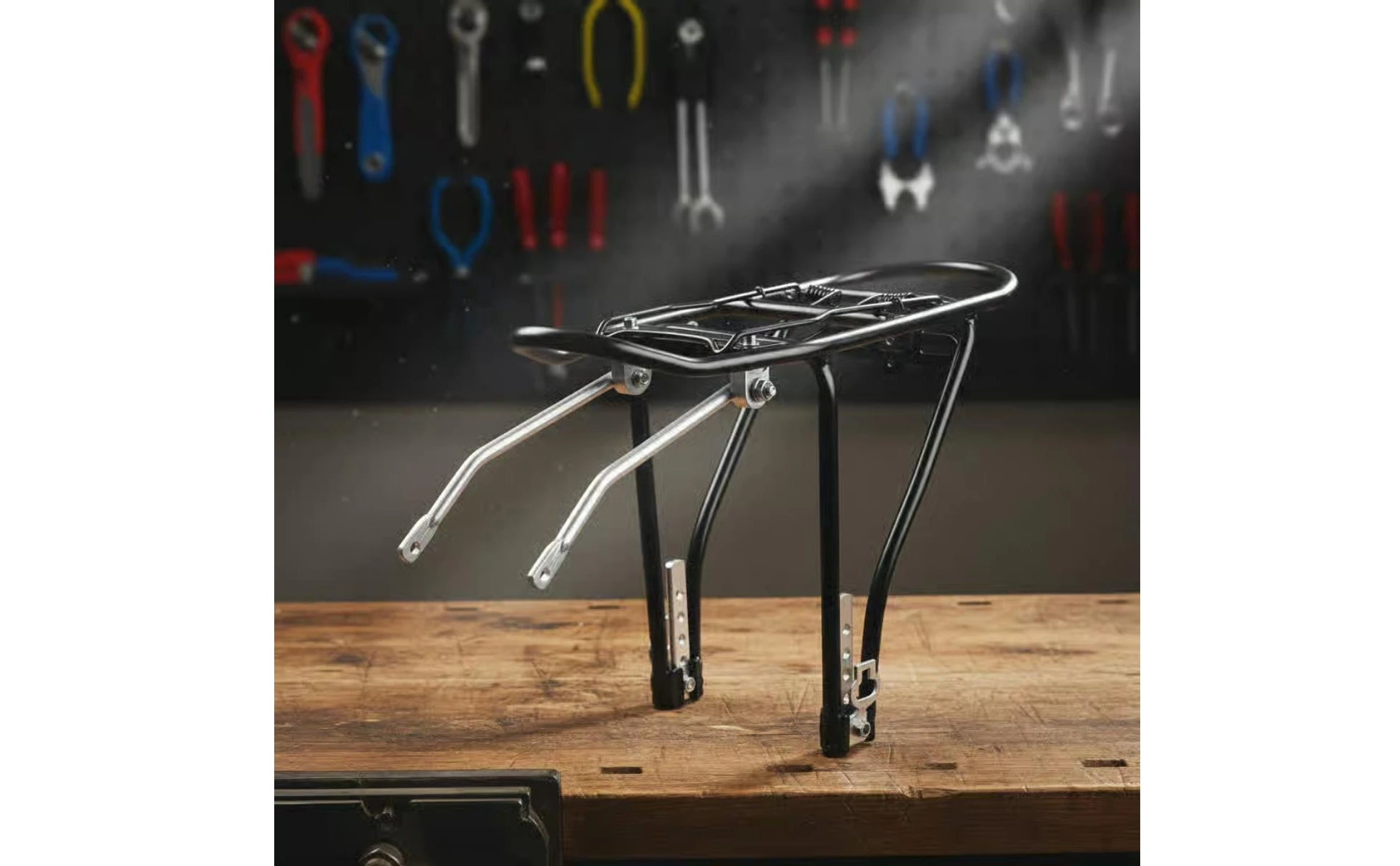 Folding Bike Rear Rack Foldable Adjustable Bike Rear Rack Sturdy for Commuting, Travel