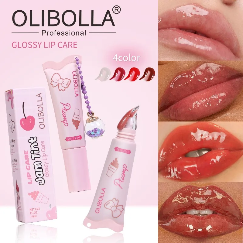 

Ice Cream Lip Balm with Pendant Glossy Shine Long Lasting Hydration Plumping Juicy Fuller Lips