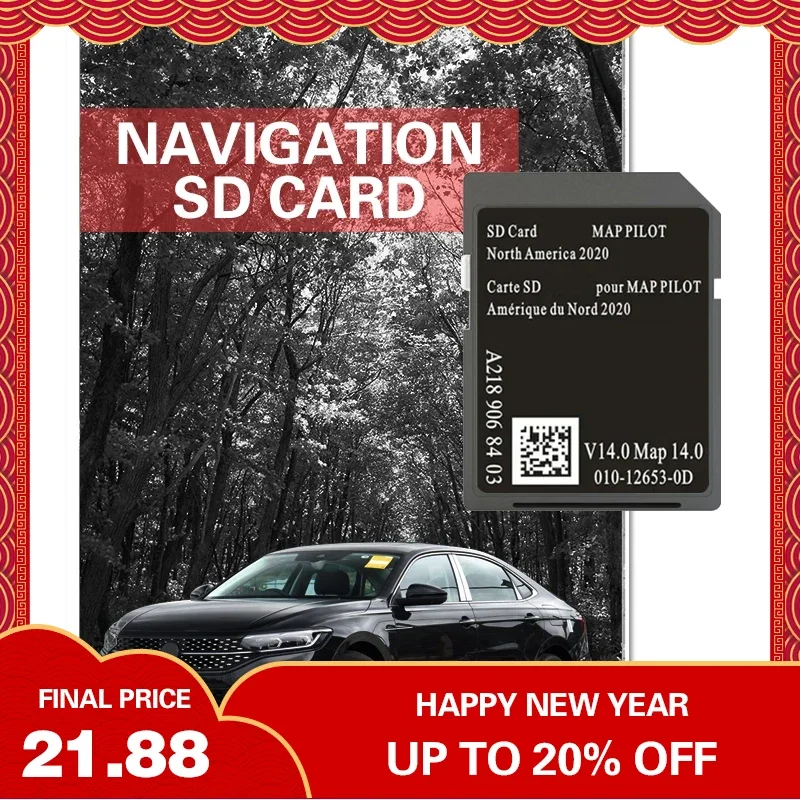 

A2189068403 V14 Full Version 2020 North America Maps GPS Garmin Navigation for Mercedes AMG C-Class CLA Car SD Memory Card