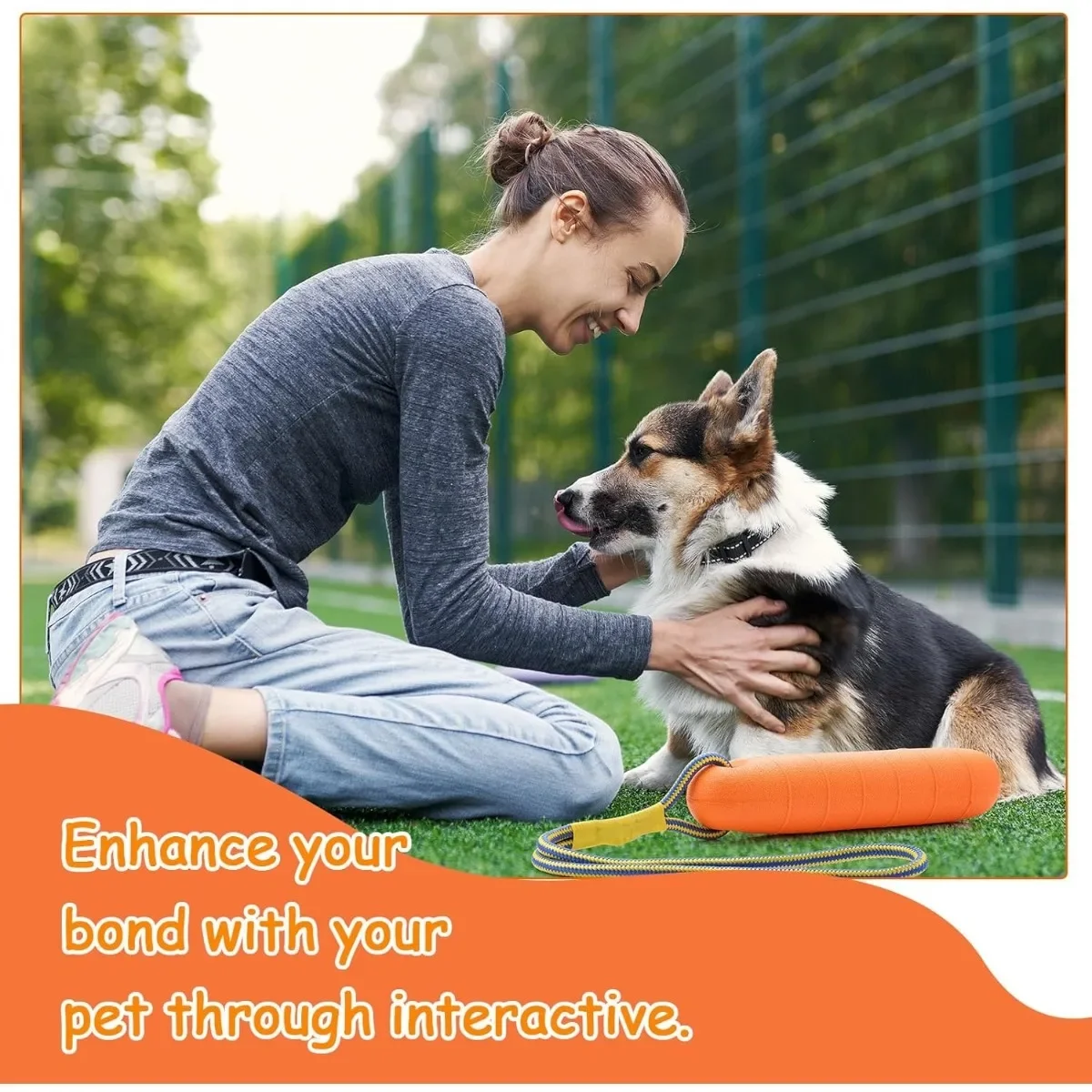 Eva Pet Supplies Hunde-Outdoor-Training mit Seil, bissfester Stock, schwimmendes Hundespielzeug, Schinken-Stick, Haustier-Trainingsstick – Detail 9