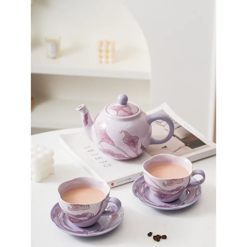 Afternoon Tea Coffee Cup Set French Romantic Ceramic Coffee Cup Saucer