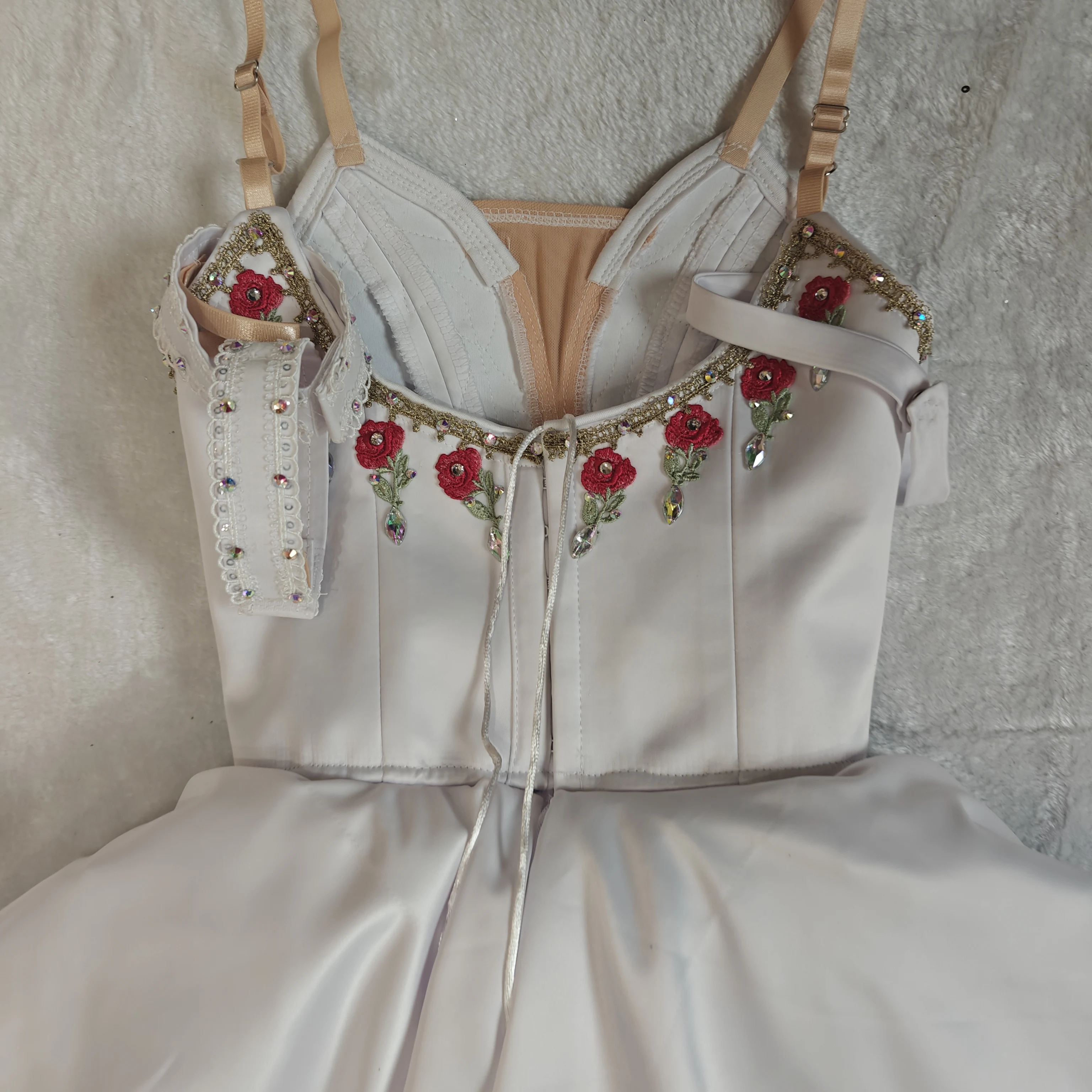 BT01586 Bambini Ragazze Bambini Donne Abbigliamento da prestazione per adulti Camicia lunga da cupido bianco Costumi da tutu di balletto