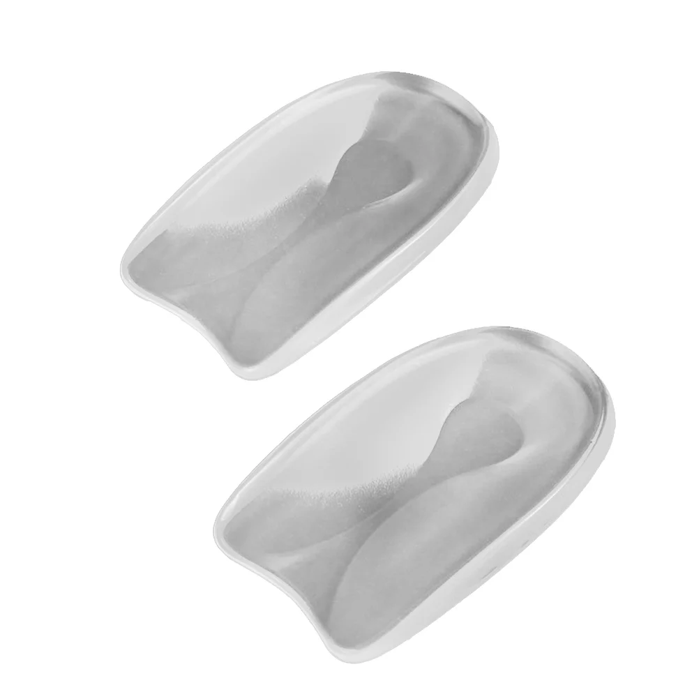 1 Pair Flexible U Shape Silicone Gel Heel Pads Non Pain Relieve Spur Cushion Plantar Fasciitis Remission - Size M