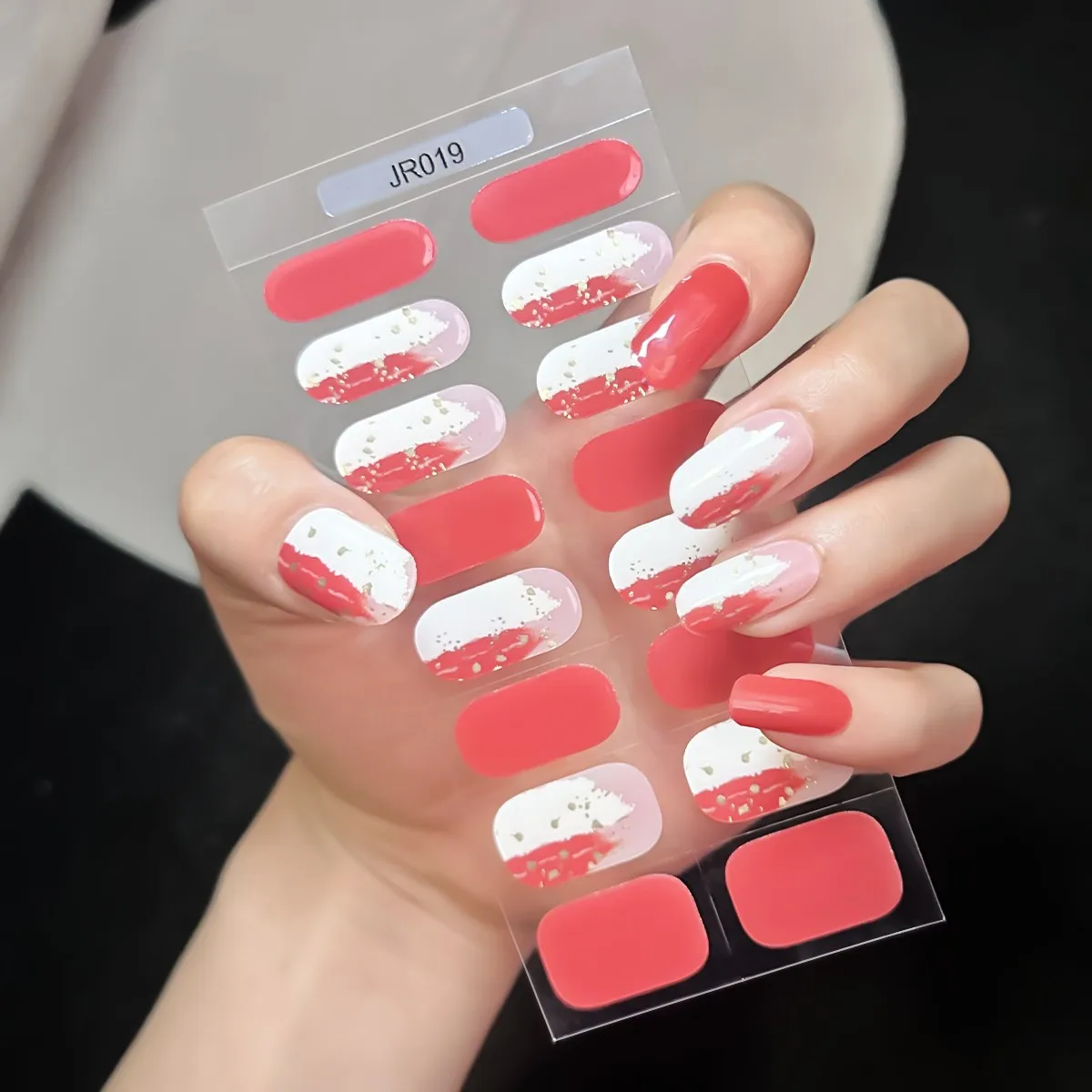 25 نصيحة من شرائط الأظافر DIY ملصقات طلاء الجل للأظافر تعمل مع مصابيح أظافر UV/LED شبه معالجة تدوم طويلاً في جميع أنحاء الأظافر