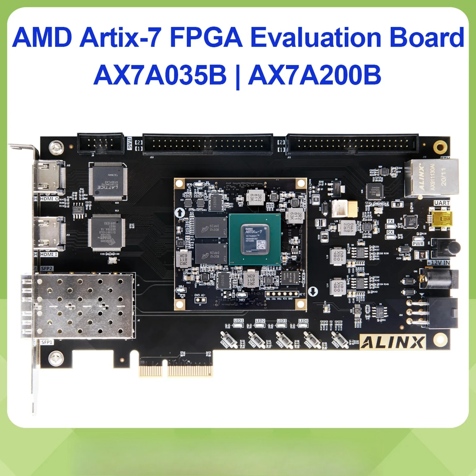 ALINX AX7A035B AX7A200B AMD Xilinx Artix-7 FPGA Development Board  XC7A35T XC7A200T AX7A035 AX7A200