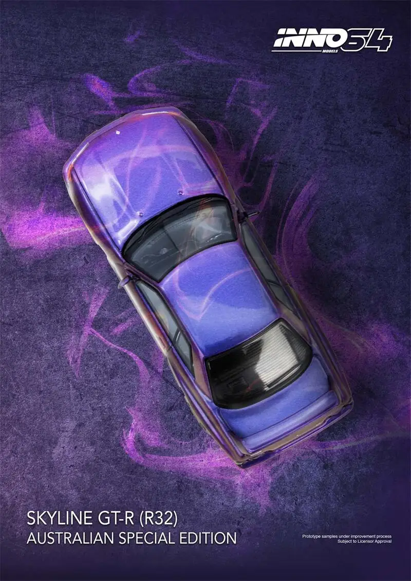 

INNO 1:64 SKYLINE AR32 ustralia Special Midnight Purple Edition Diecast Model Car