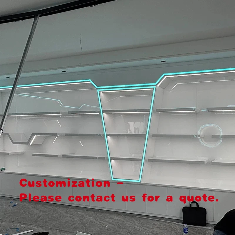 

custom.High-End Modern Wood Auto Parts Display Cabinet Design Exhibition Hall Technology Packaging Material