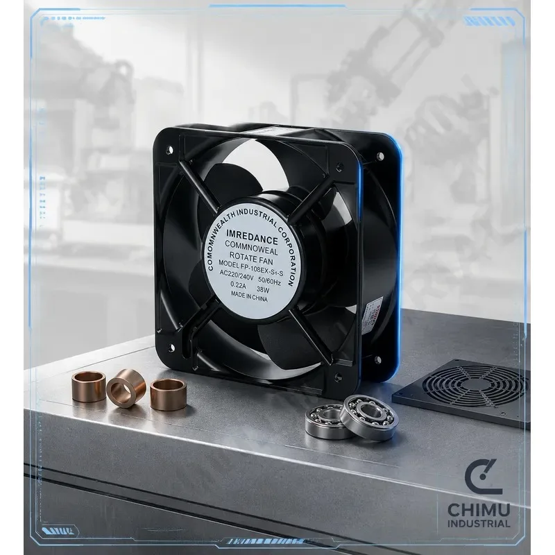 【CHIMU INDUSTRIAL】 for FP-108EX-S1-S Cabinet Axial Cooling Fan 150x150x38mm 220V 380V AC