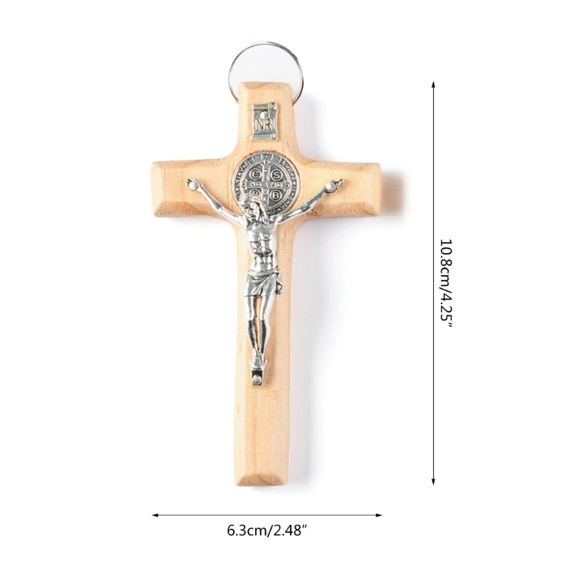 2025 New Handmade Wood Jesus Crucifix Wall Decoration Jewelry Religious Necklaces Pendant Making Prayer Hand Holding