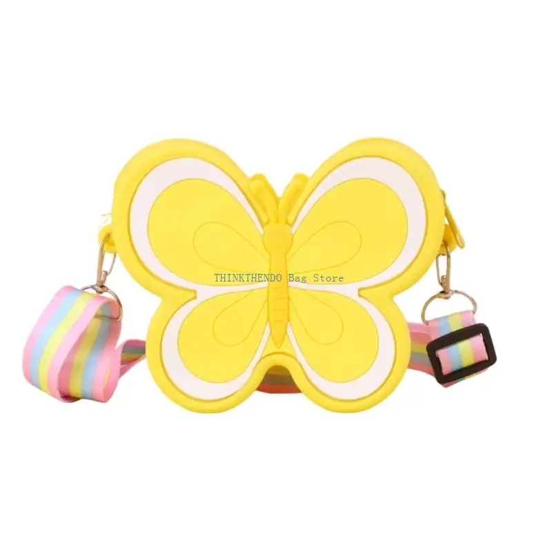 340D Silicone Coin Wallets Purse Lovely Cartoon Crossbody Bags with Detachable Strap Phone for Girls Shoulder Bags
