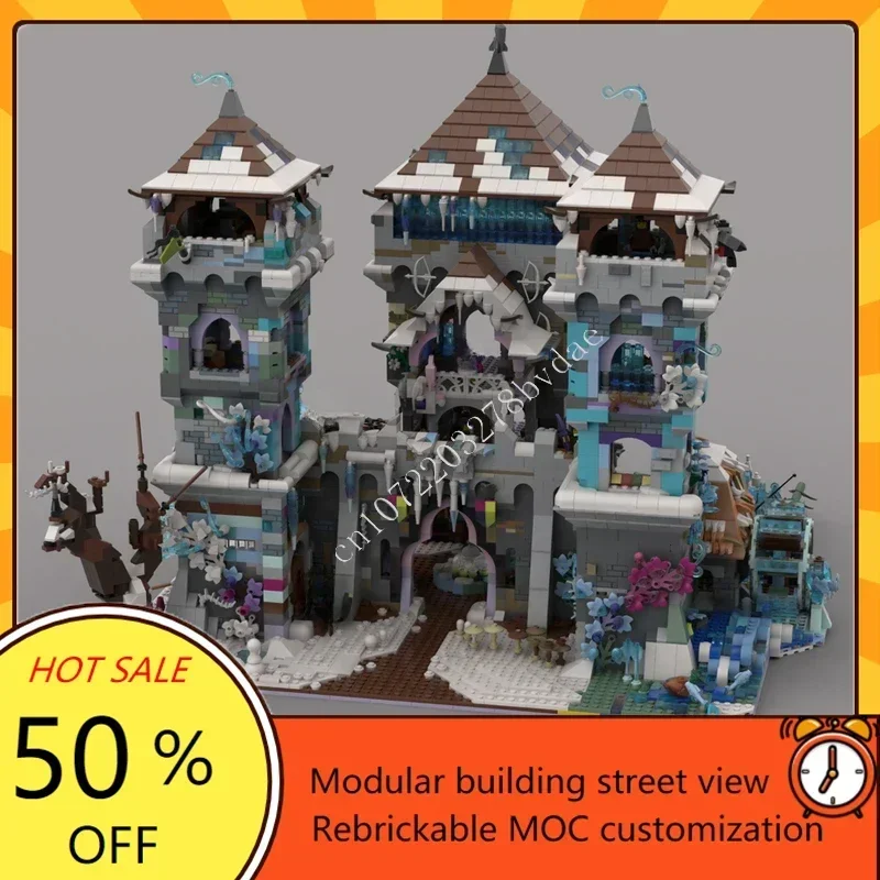 7877PCS MOC Medieval Castle Custom Puzzle Model nostalgic castle WINTER Technical DIY Assembly Set Toy Adult Holiday Gift