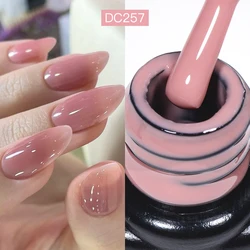 Mtssii 7ml natürliche nackte Gummi basis Gel Nagellack milchig rosa weiß Glitter semi permanent UV LED Nägel Gel Lack einweichen