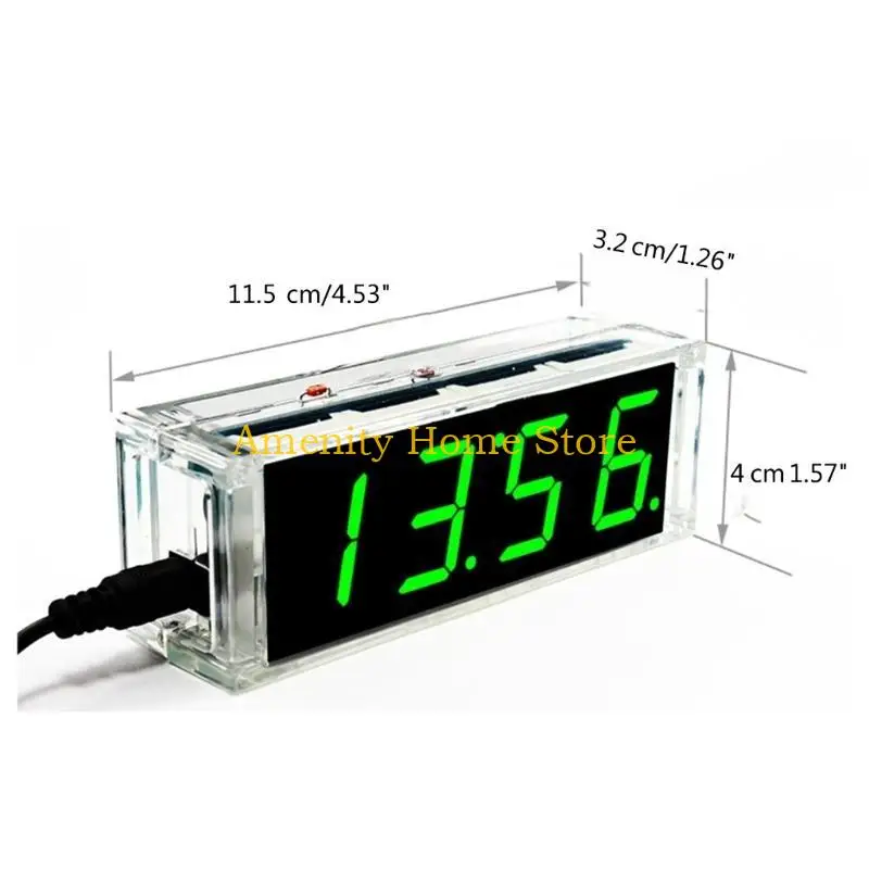 F26C Digital Clock DIY Build Set com Case Solding Learning Ensthing Project