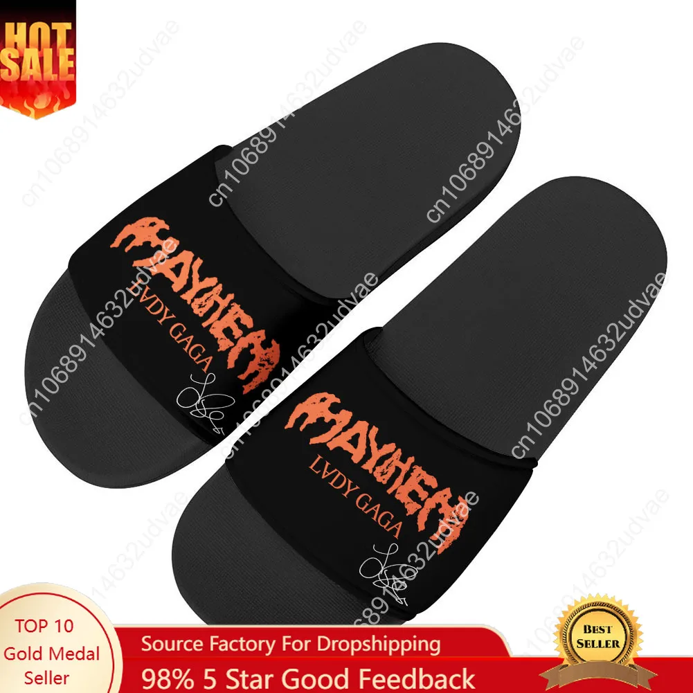 

Lady Gaga Sandals Home Slippers Water Shoes Men Women Teenagers Children Sandal Bathroom Beach Pool Custom Made Summer Slipper