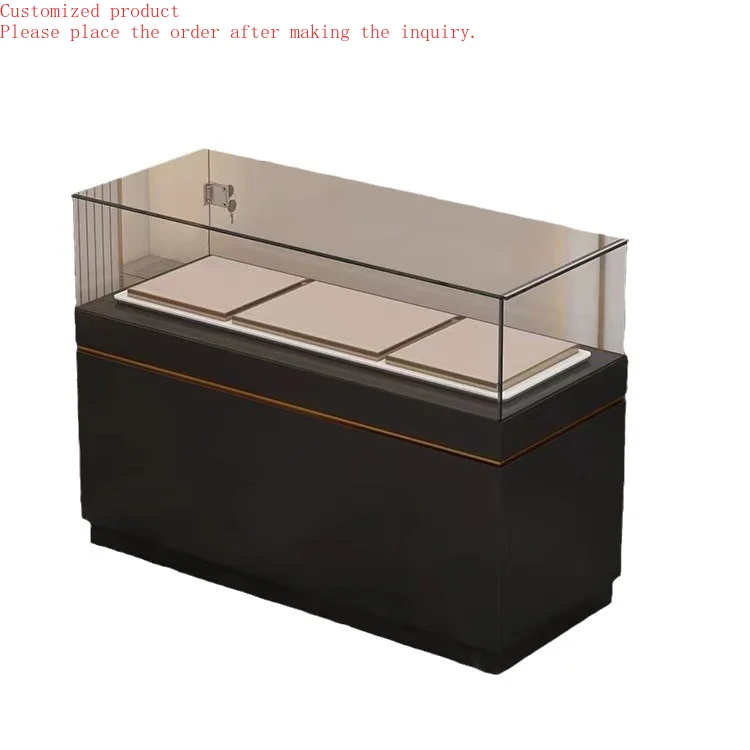 

Изготовленный на заказ современный стеклянный шкаф со светодиодной подсветкой, алюминиевый материал для счетчика ювелирных изделий, выставочный витрина розничного магазина