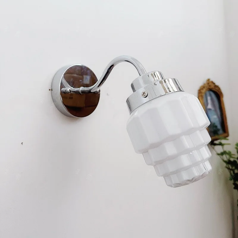 

Retro Bedside Atmosphere Wall Lamps Modern Living Room Glass Lights Staircase Background Wall Decoration Lamps