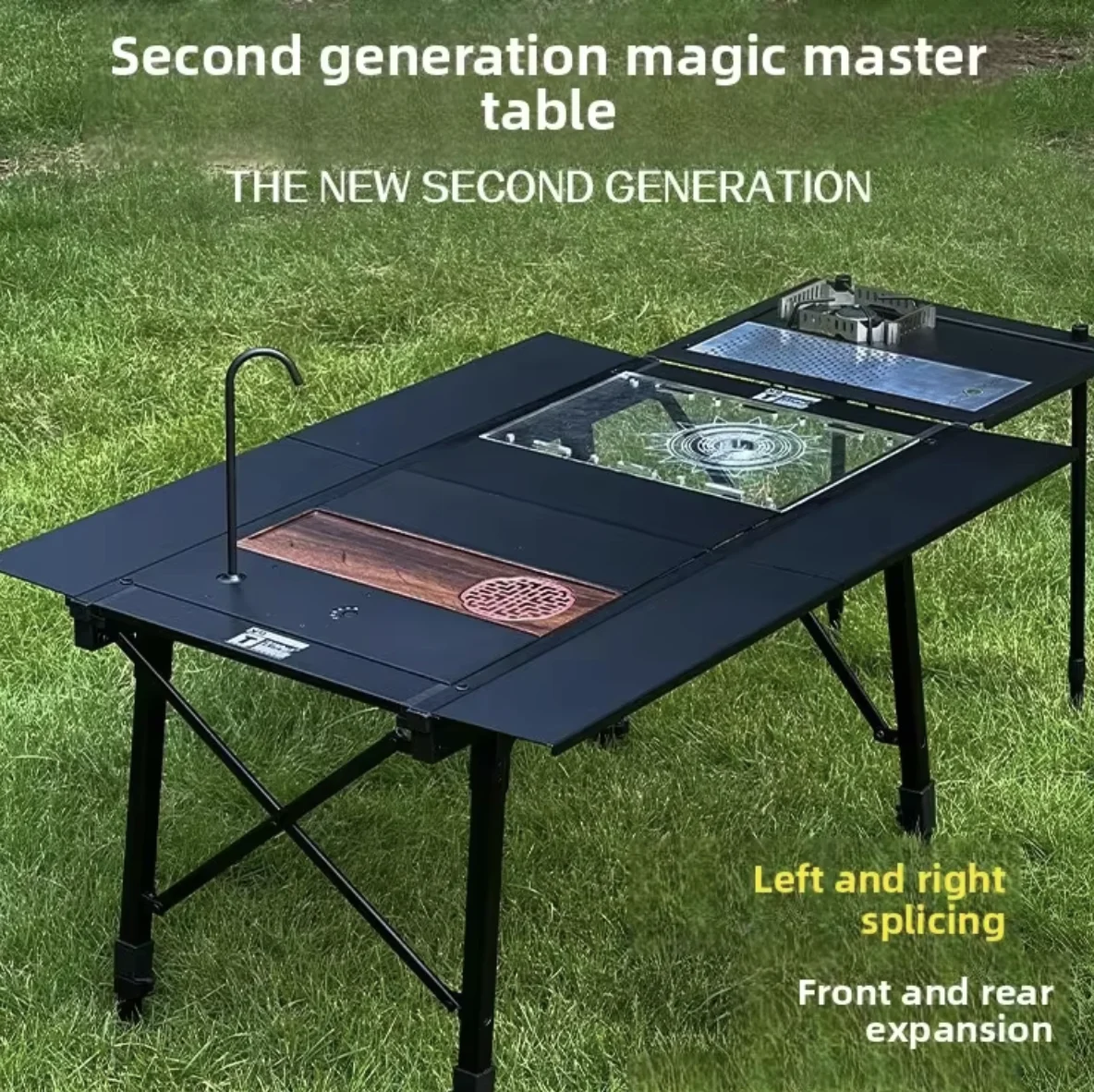 Taimi Second Magic Master Modern Outdoor Extendable Folding Table Portable Single Camping Table Aluminum Rectangular Leg Base