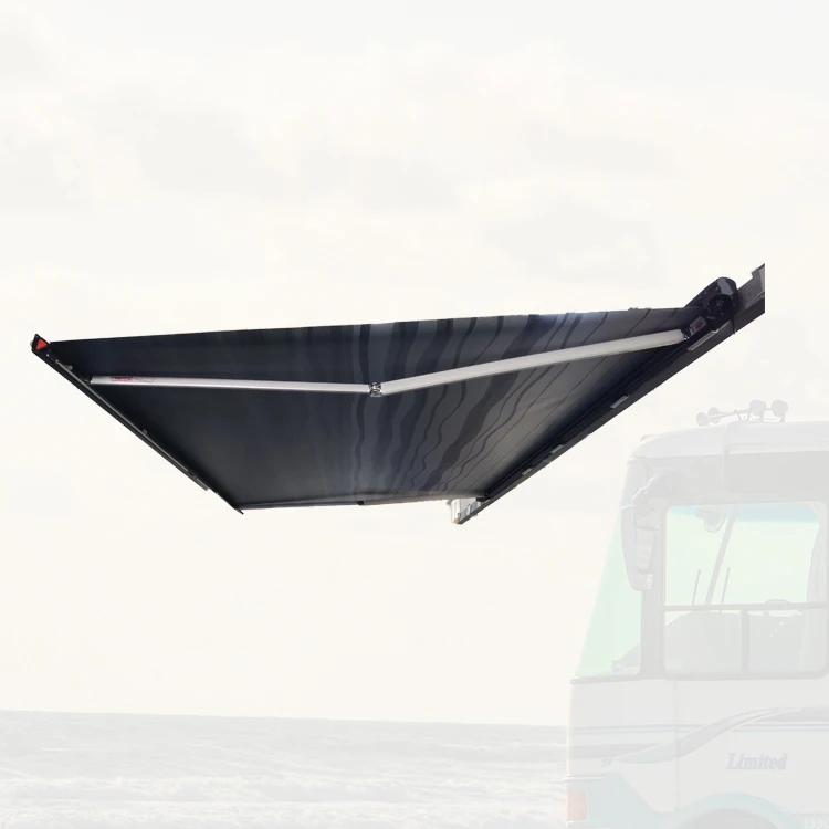 عالية الجودة النمط الأوروبي المظلة 4x2.5 متر الجانب شنت RV المظلة الشمس الظل العربة RV المظلة