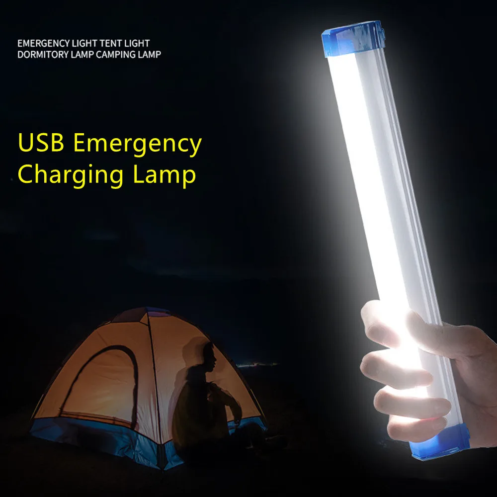 16/31/51CM LED sotto la lampada dell'armadio USB ricaricabile barra luminosa di emergenza esterna portatile multifunzione tenda campeggio lanterna notturna