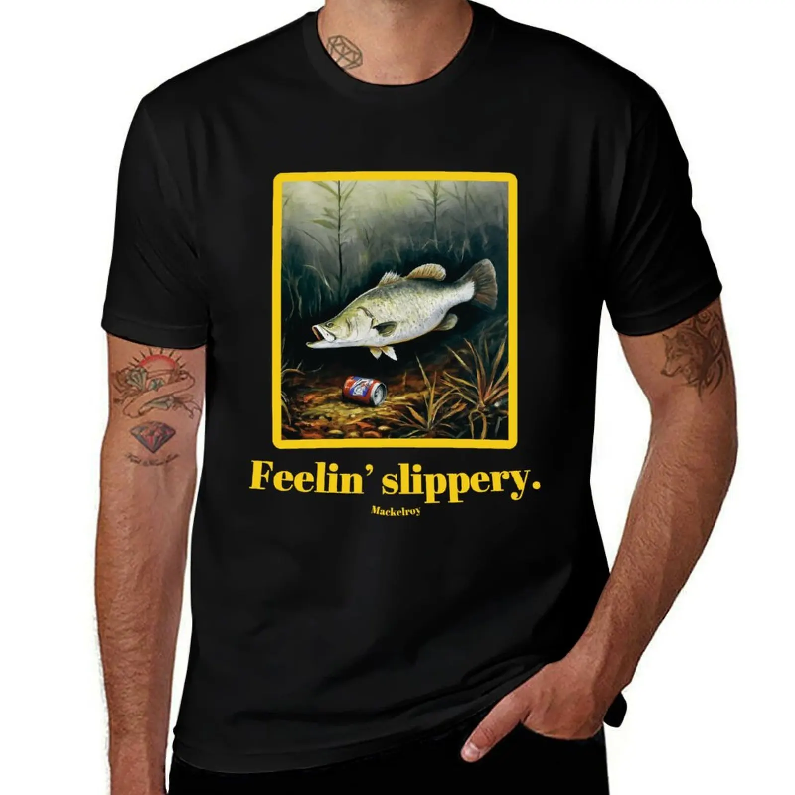Feelin' slippery. by Mackelroy T-Shirt Retro Graphic Print T-Shirt