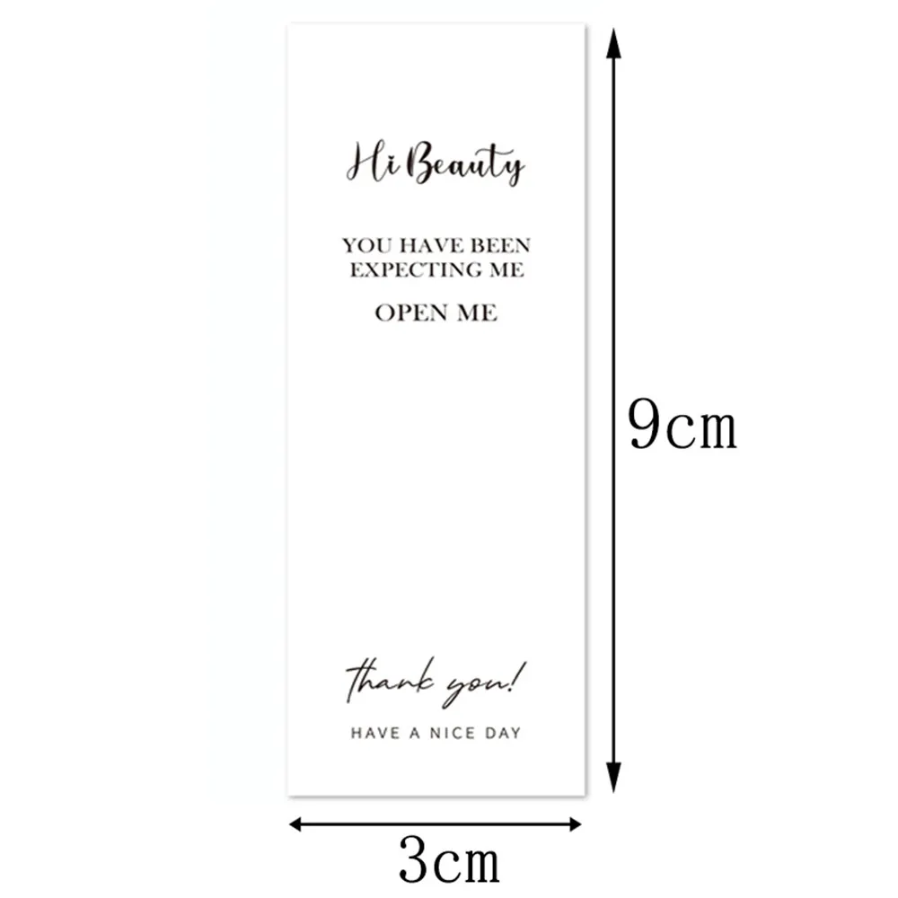 100pcs Rectangle Thank You Stickers Roll 3x9cm Seal Labels Gift Box Packaging Decor Sticker This Package Is Happy To See You Too