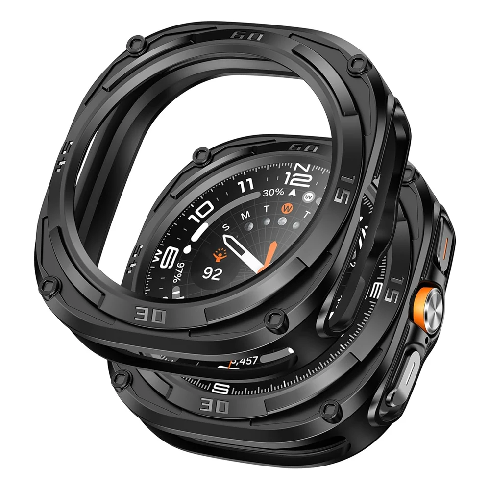 Case for Samsung Galaxy Watch Ultra Screen Protector 47mm Accessories Hard PC Frame Protective Bumper Galaxy Watch Ultra cover