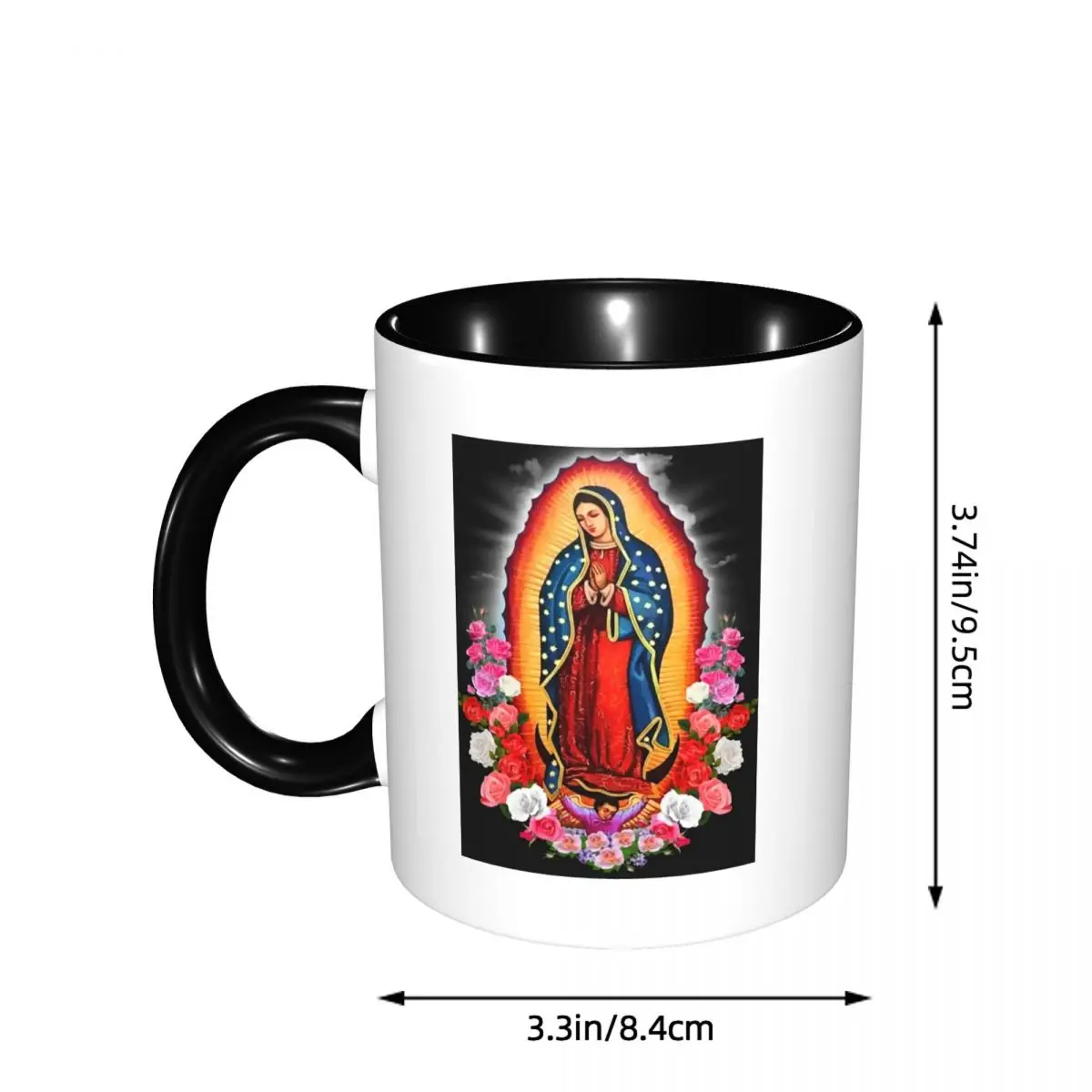 Virgin Mary Of Guadalupe Mexico Catholic Saint Mug Funny Ceramic Coffee Cups Tea Mugs Milk Cup Drinkware Gifts for Friends